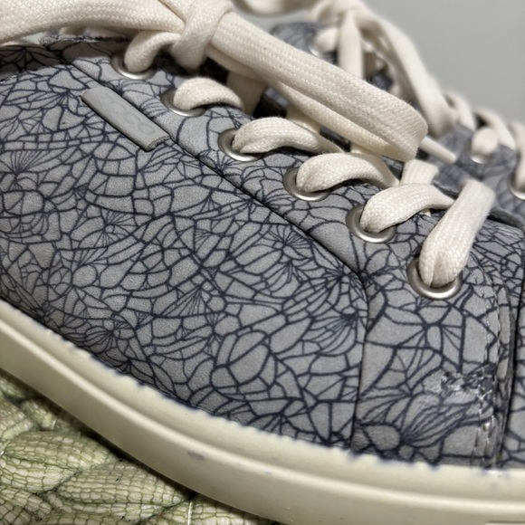 Ecco Soft 7 Nubuck Chic Grey Mosaic Lace Up Comfort Sneakers NWOB - Picture 6 of 12
